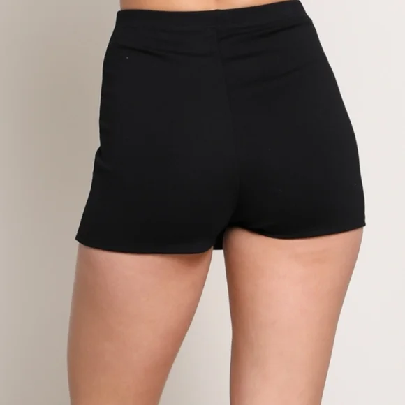Clary Front Slit Black Skort - Picture 9 of 9
